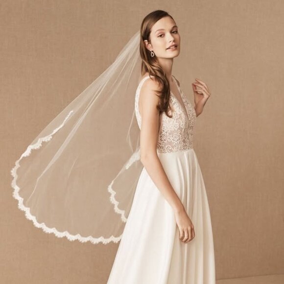 Anthropologie BHLDN Wedding Veil, French Lace main image 3